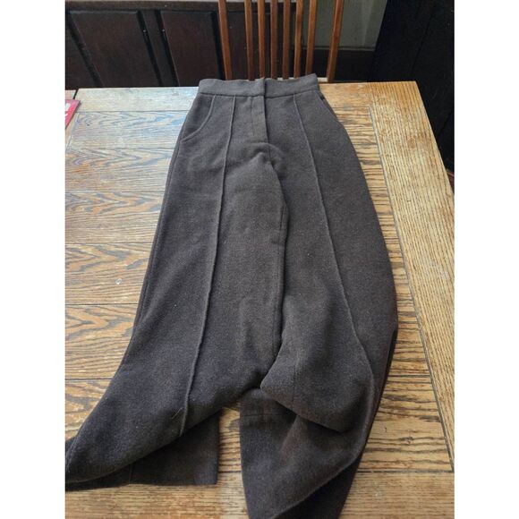 Maria de la Orden brown wool wide leg trousers sz S - Picture 1 of 4